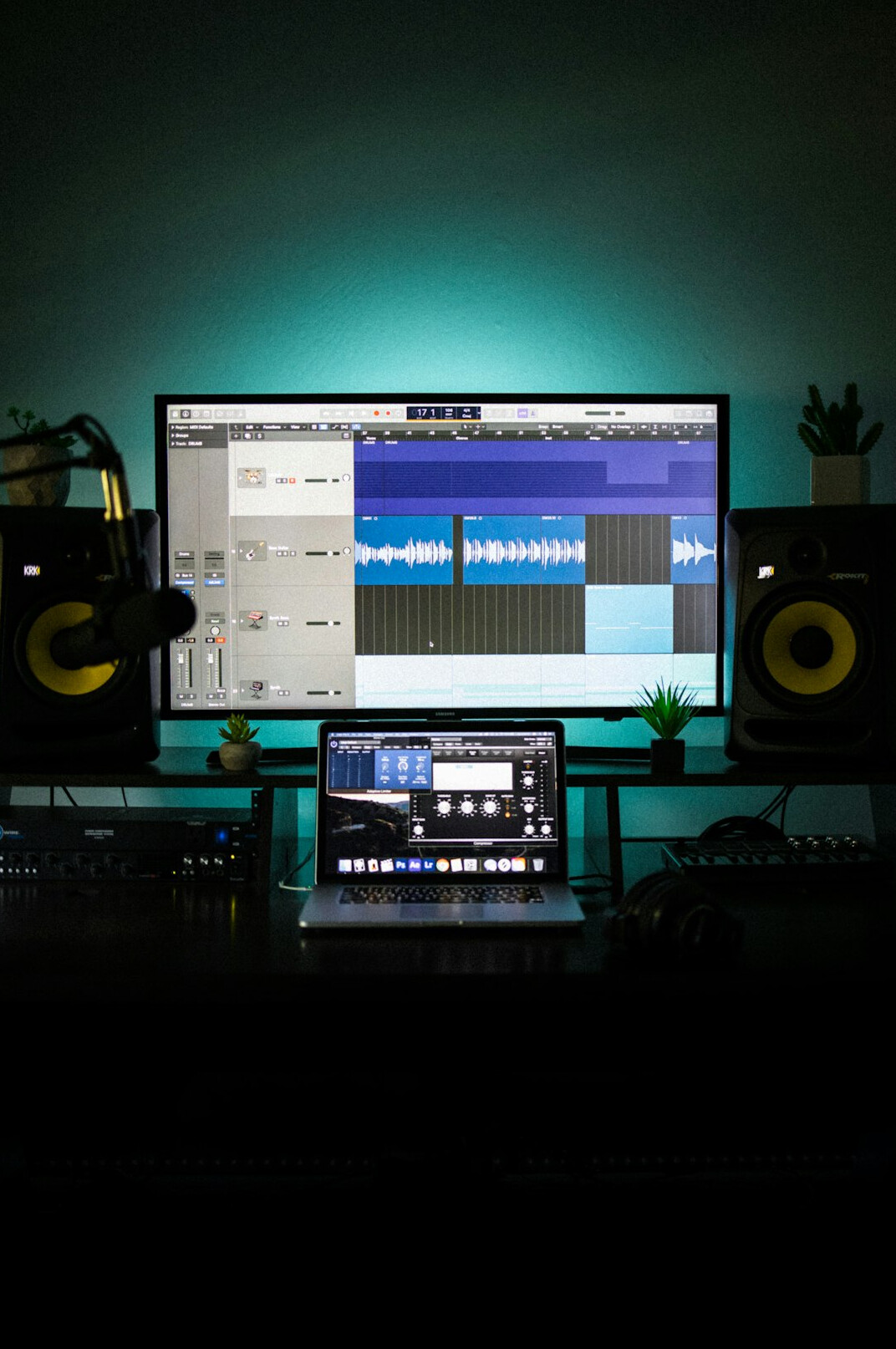 video editor at computer